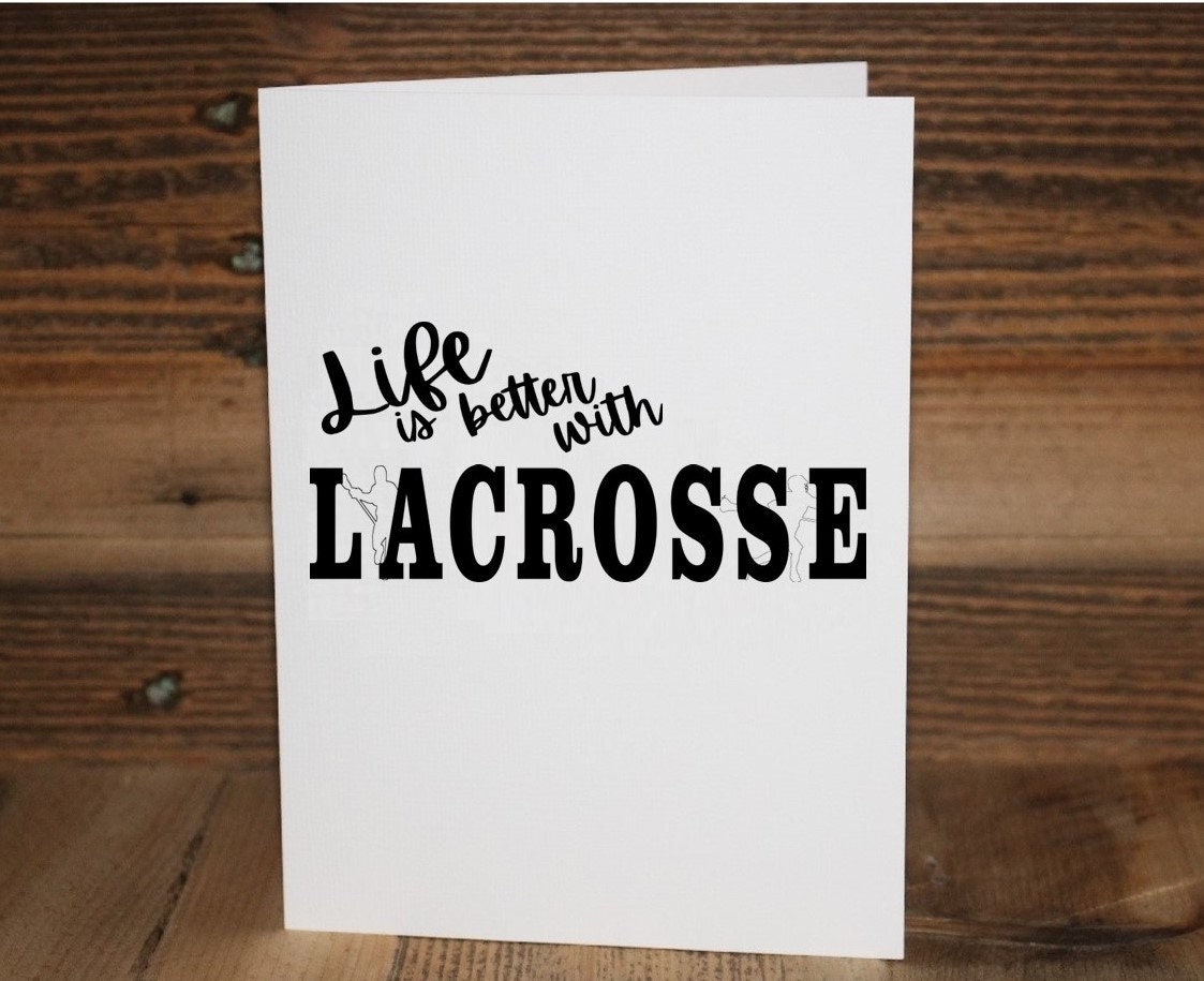 Lacrosse Birthday Card: Personalized Lacrossse Player Gift