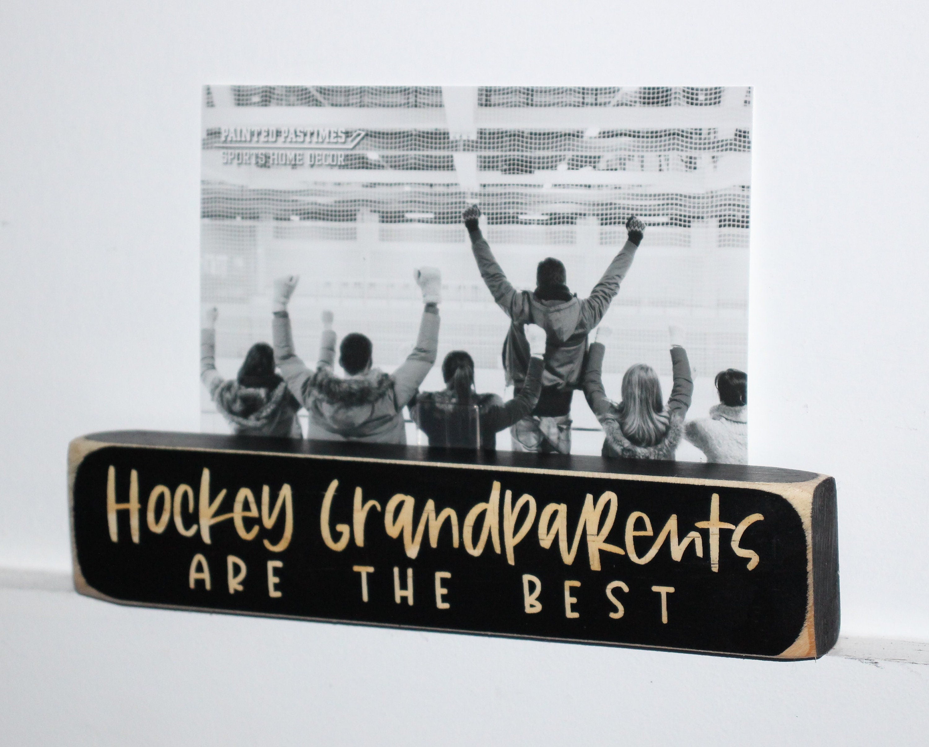 Hockey Grandparents Wood Sign, Hockey Gift from Grandkid