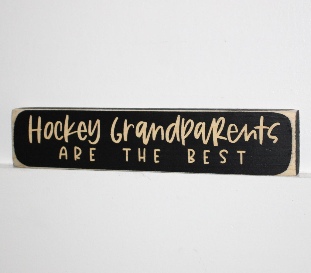 Hockey Grandparents Wood Sign, Hockey Gift from Grandkid
