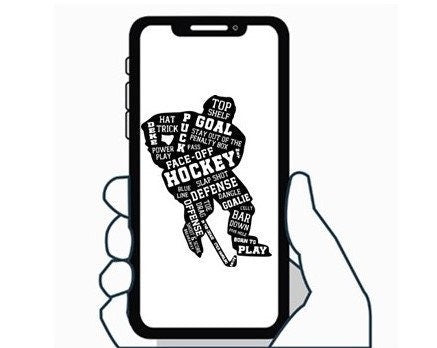 Hockey Phone Decal: Hockey Player, Goalie, or Rink Sticker