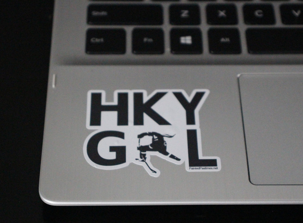 Hockey Girl Decal: Matte Vinyl Sticker for Laptop, Phone, Locker