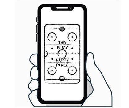Hockey Player Phone Decal: Matte Vinyl, Locker or Tablet Decal