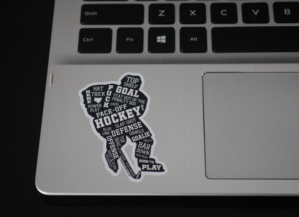 Hockey Goalie Decal: Laptop, Phone, Goodie Bag Sticker