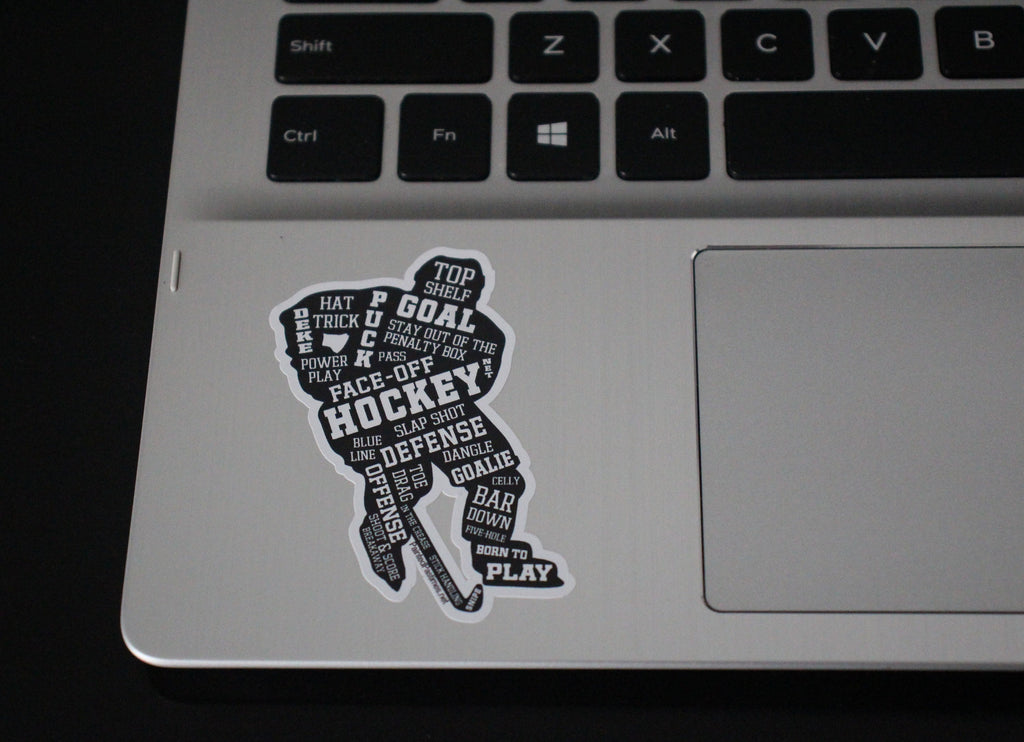Hockey Goalie Decal: Matte Vinyl Sticker for Laptop, Cell Phone