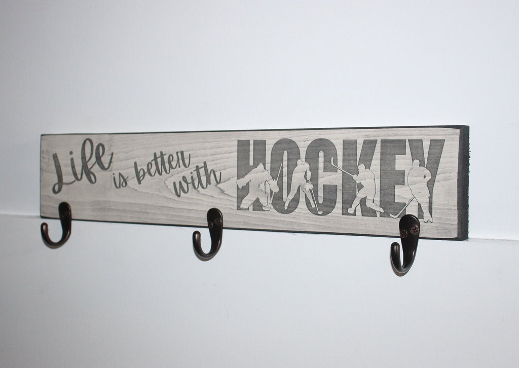 Distressed Hockey Sign: Gift for Hockey Player