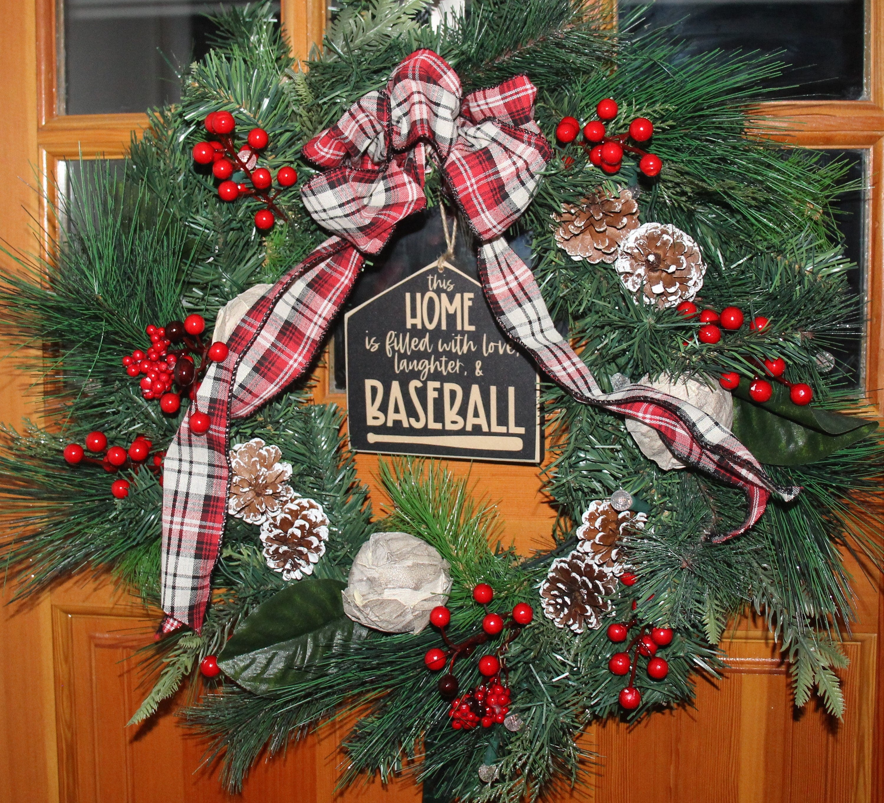 Baseball Home Sign: Gift for Mom, Dad, Coach, Christmas Ornament