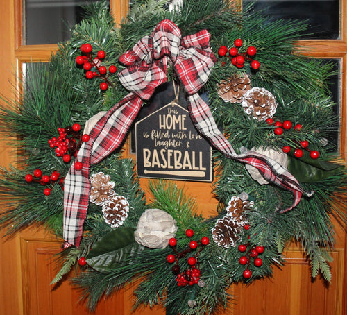 Baseball Home Sign: Gift for Mom, Dad, Coach, Christmas Ornament