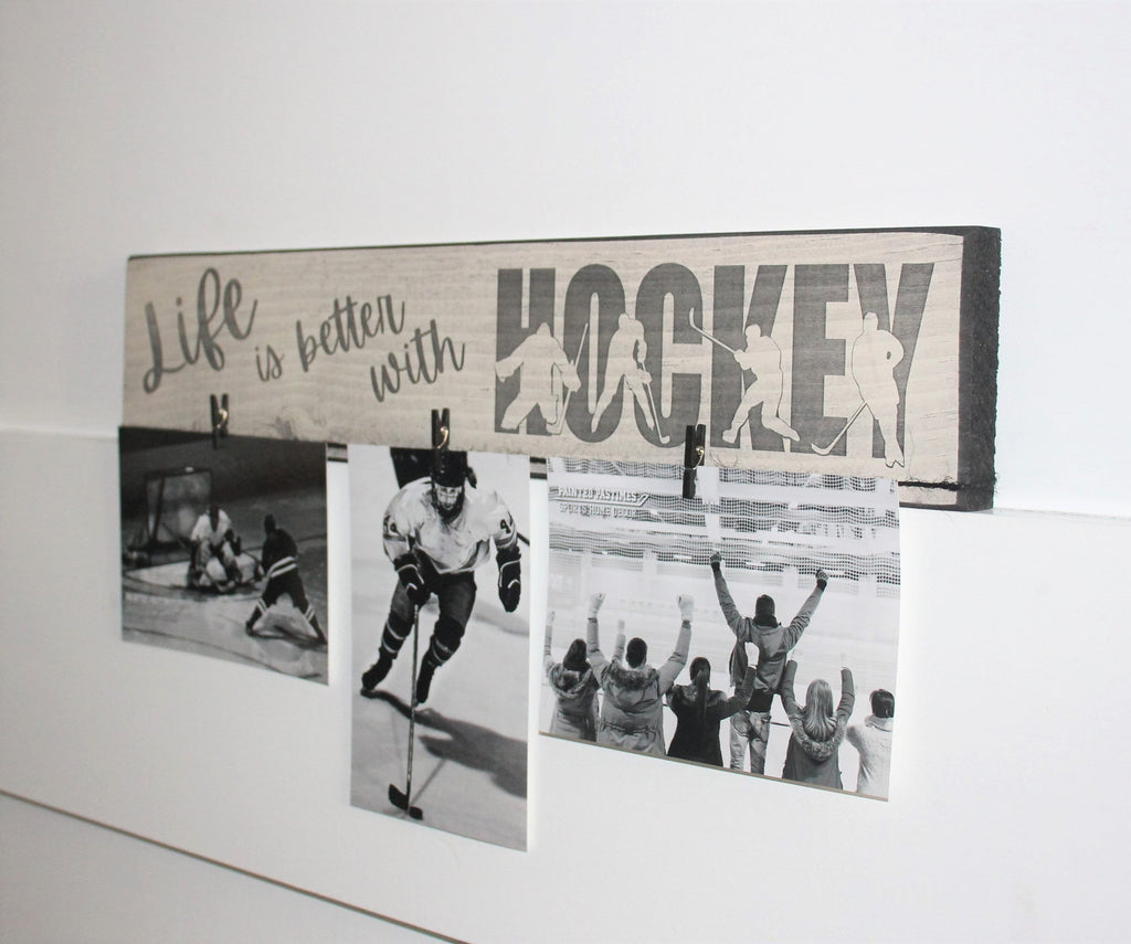Distressed Hockey Sign: Gift for Hockey Player