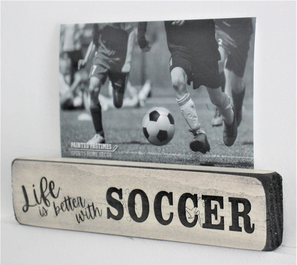 Soccer Ornament: Laser Cut Wood, Black & White