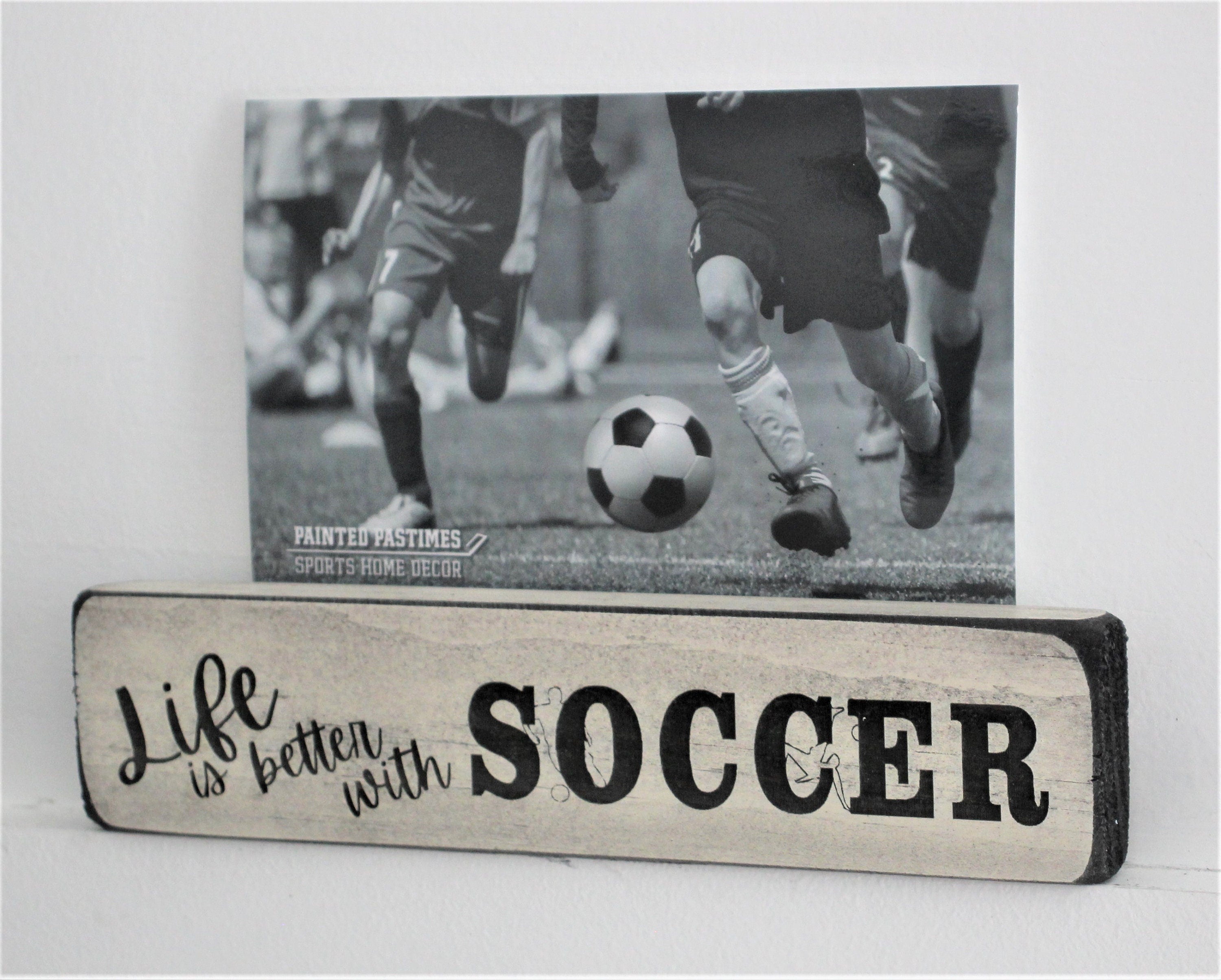 Soccer Ornament: Laser Cut Wood, Black & White