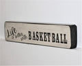 Distressed Wood Basketball Sign: Gift for Player or Coach