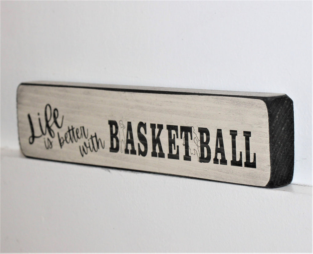 Basketball Ornament, Wood Sign, Christmas Gift for Player, Fan, Coach, Mom or Dad