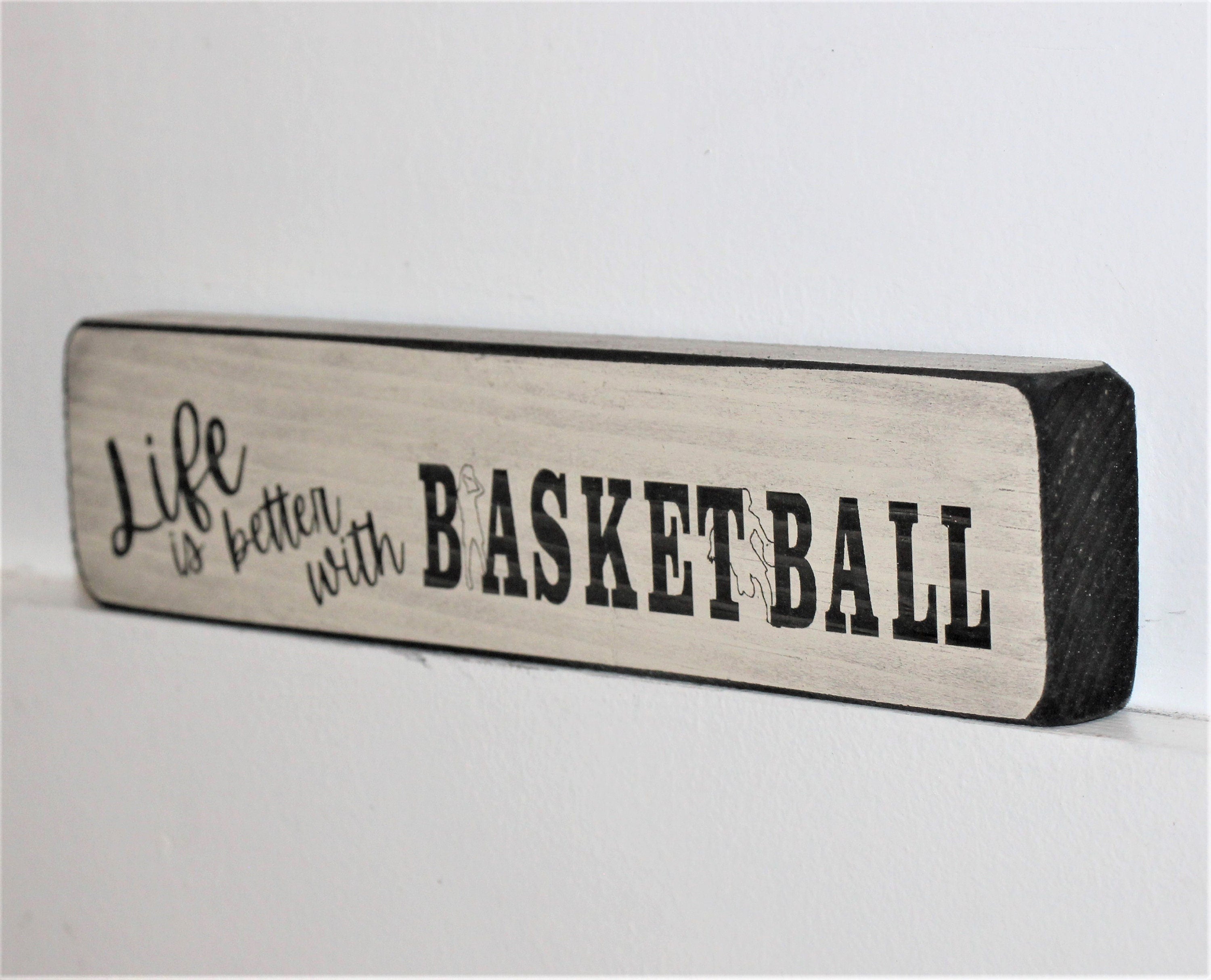 Basketball Ornament, Wood Sign, Christmas Gift for Player, Fan, Coach, Mom or Dad