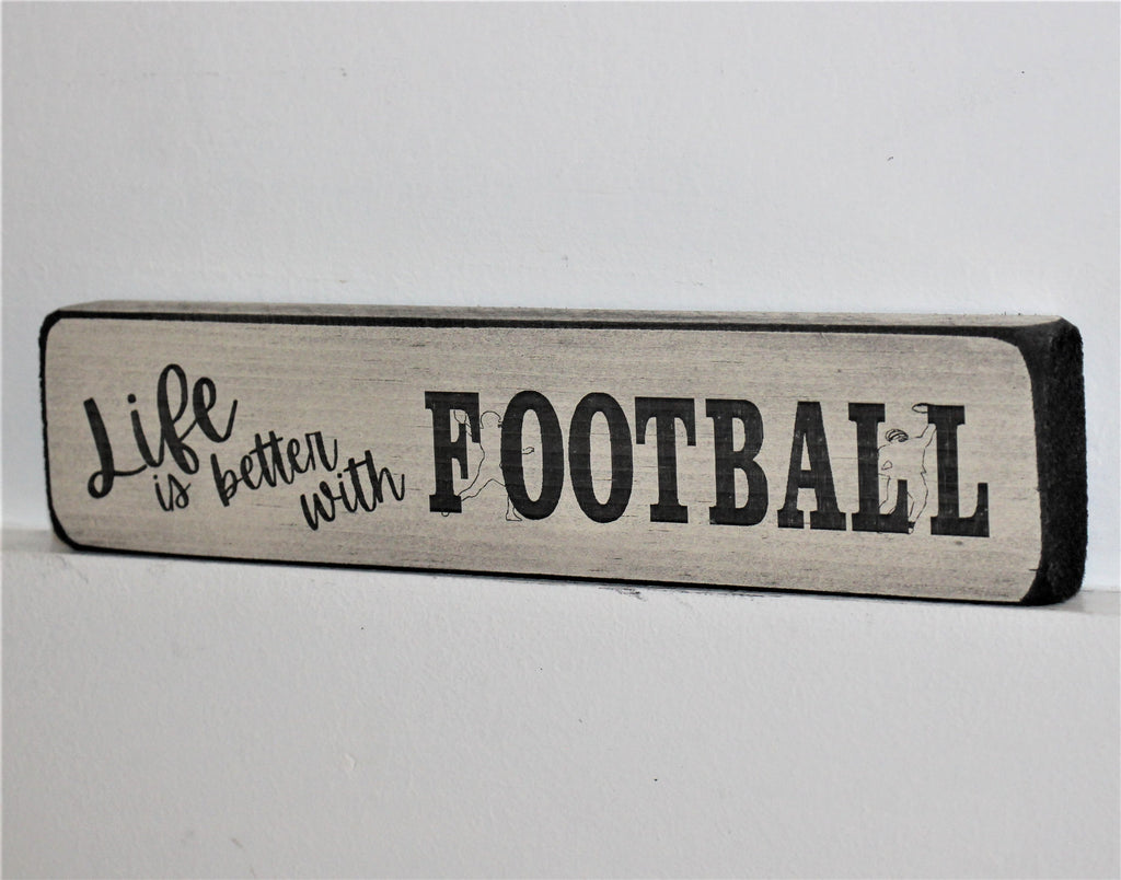 Football Wood Sign: Coach Gift, Player Gift, Team Decor