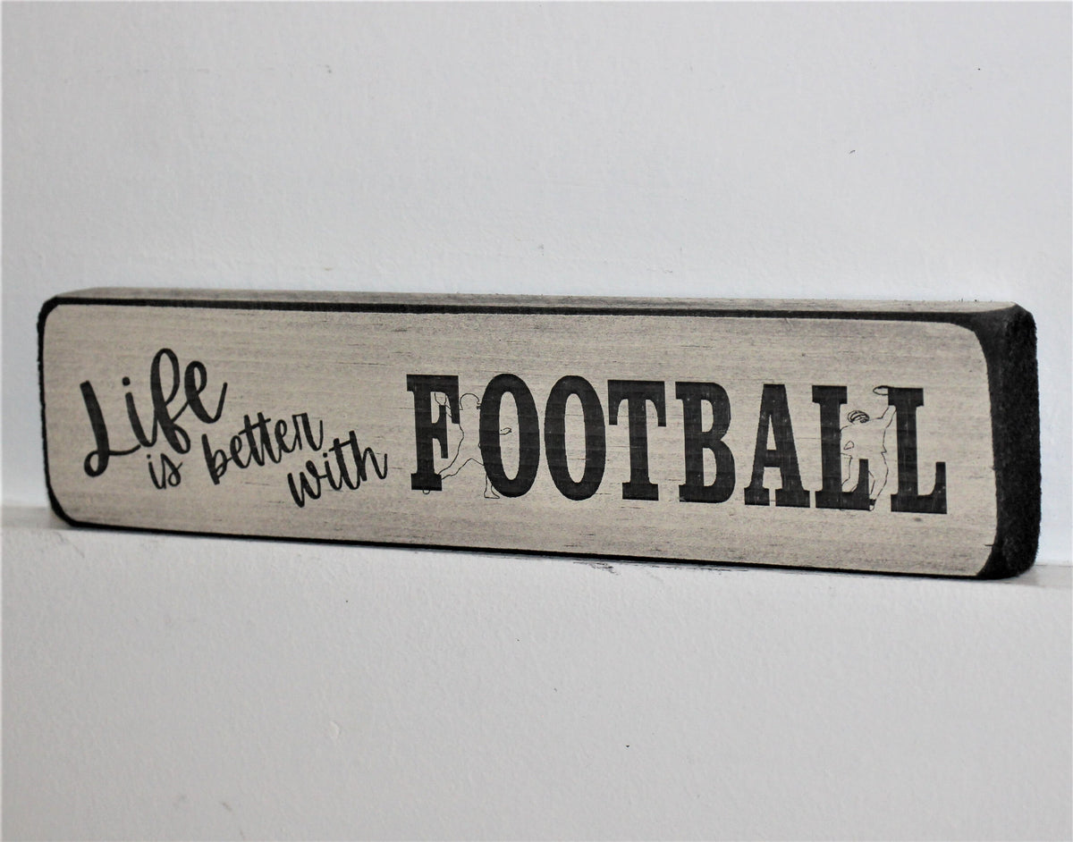 Football Ornament: Laser Cut Wood, Coach or Player Gift