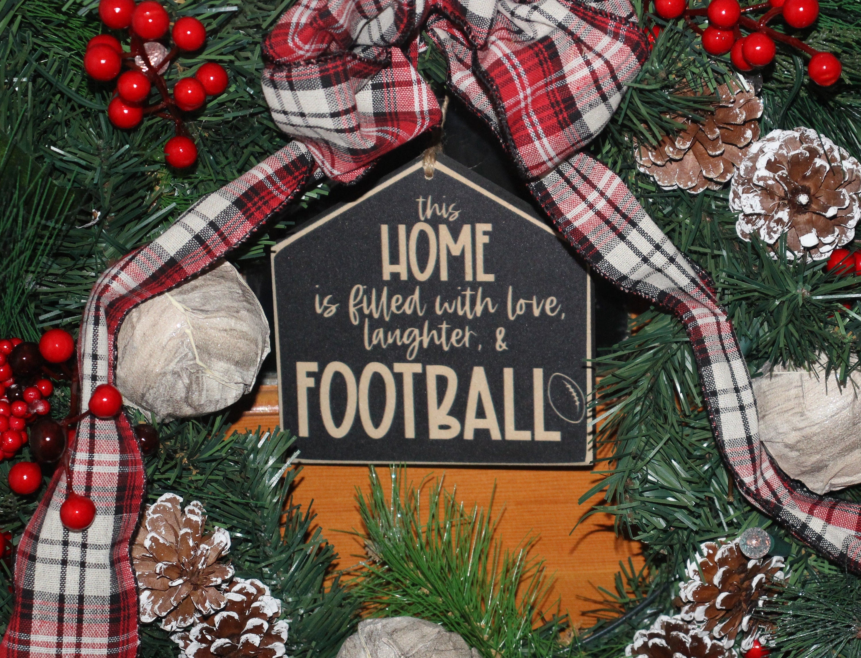 Football House Sign: Team Mom/Coach Gift, Sports Home Decor