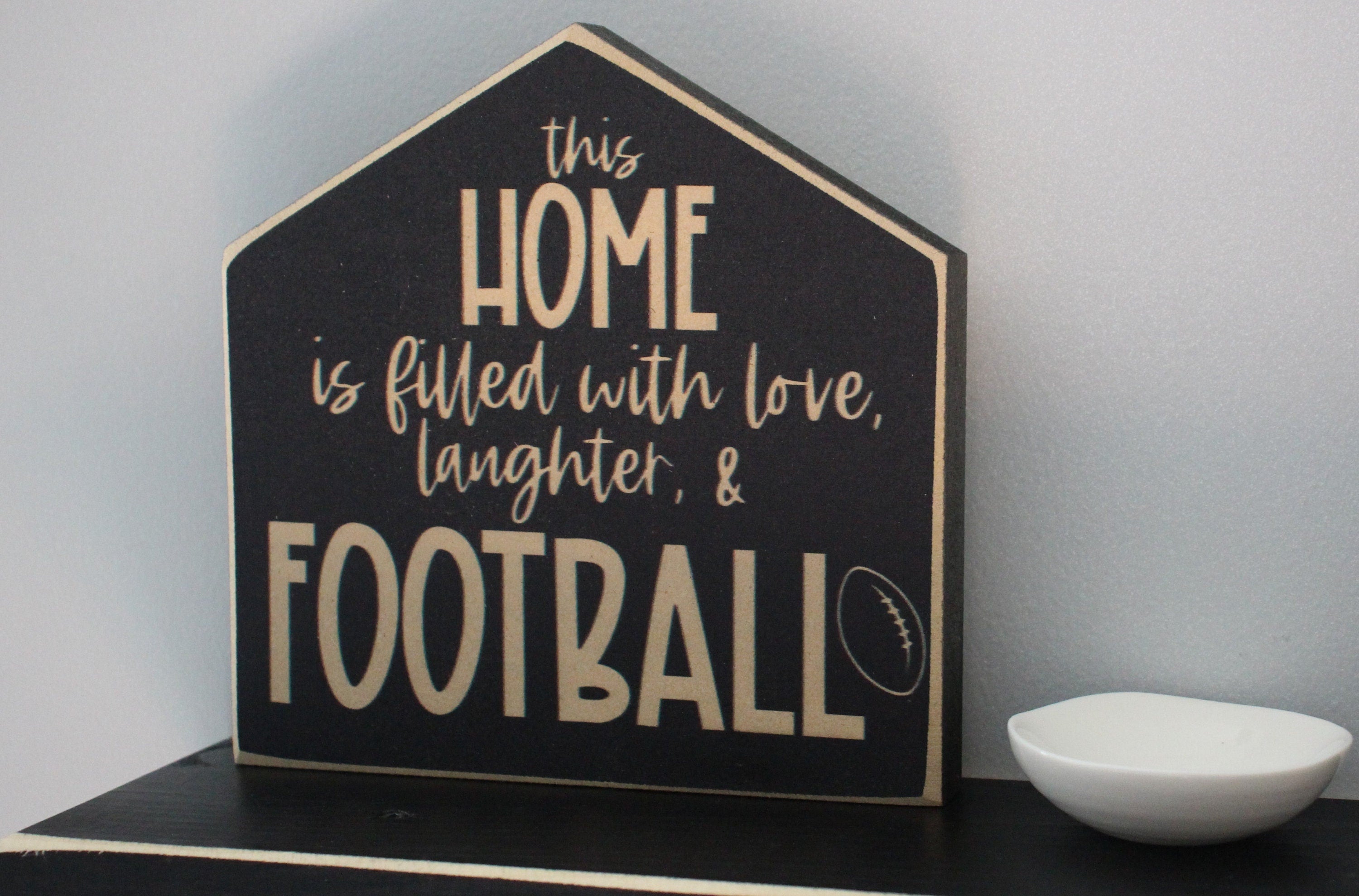 Football House Sign: Team Mom/Coach Gift, Sports Home Decor