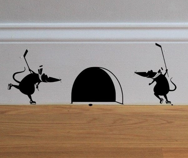Hockey Mice Vinyl Decal: Laptop, Wall, Tournament Bag