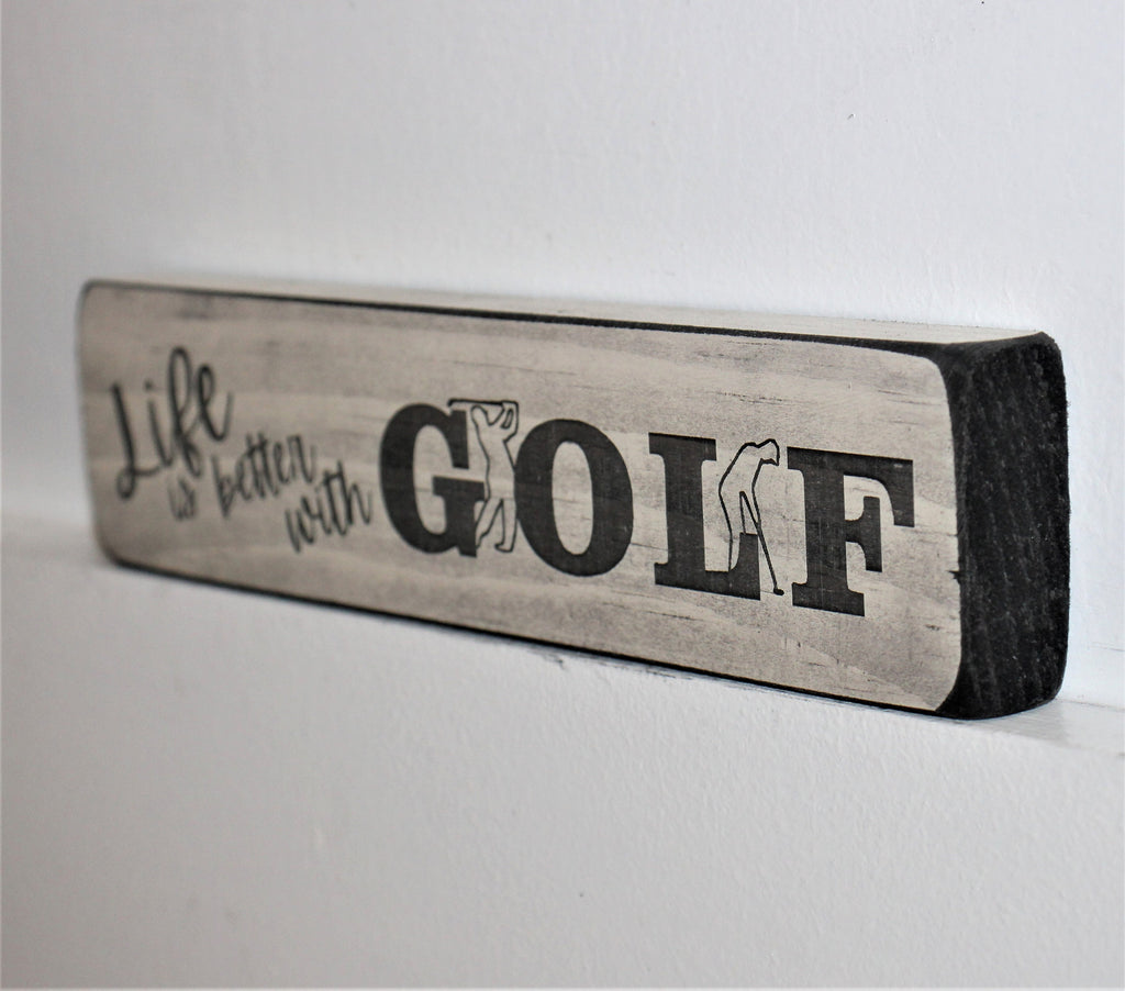 Golf Ornament, Golf Coach Gift, Man Cave Wood Sign