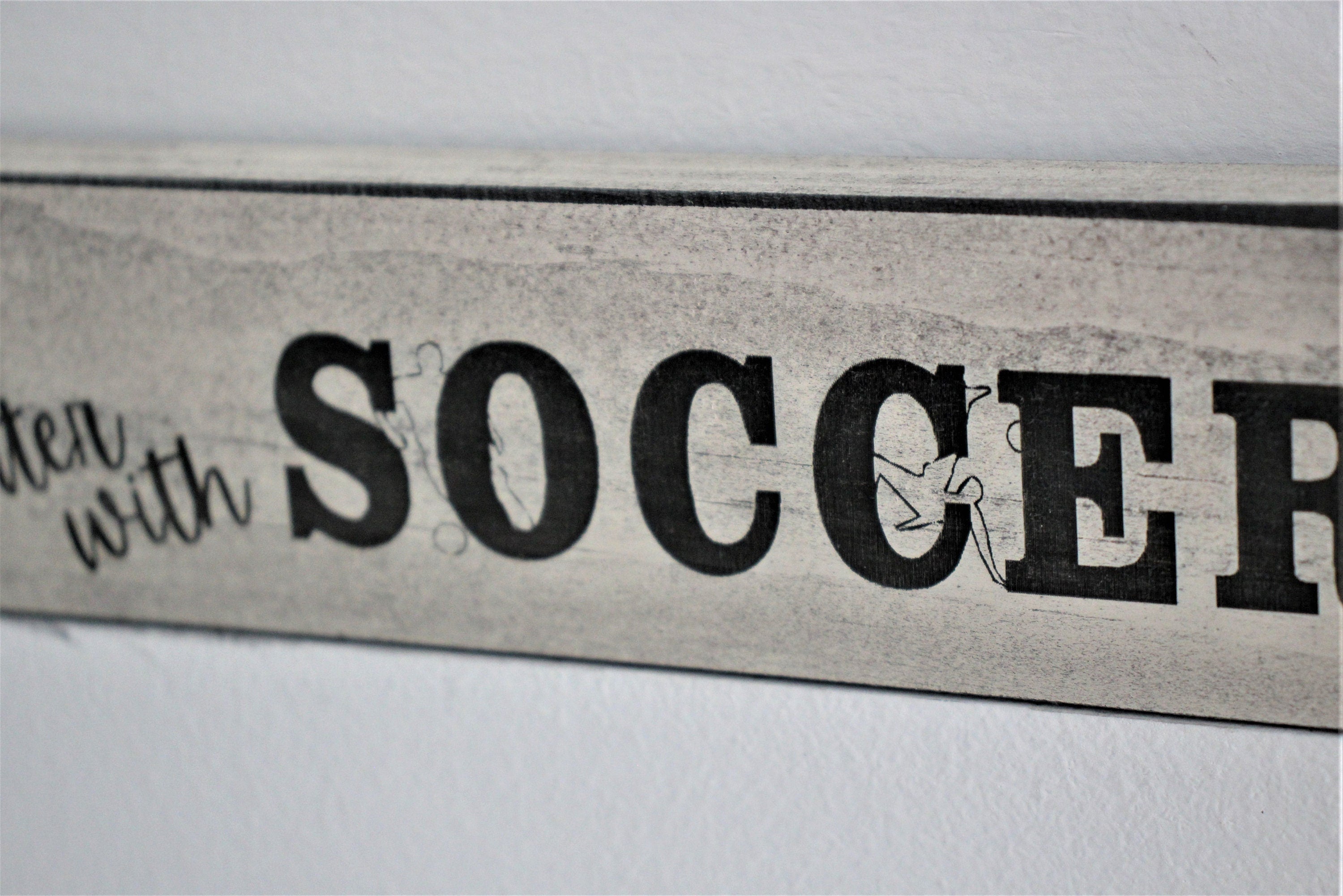 Soccer Ornament: Laser Cut Wood, Black & White