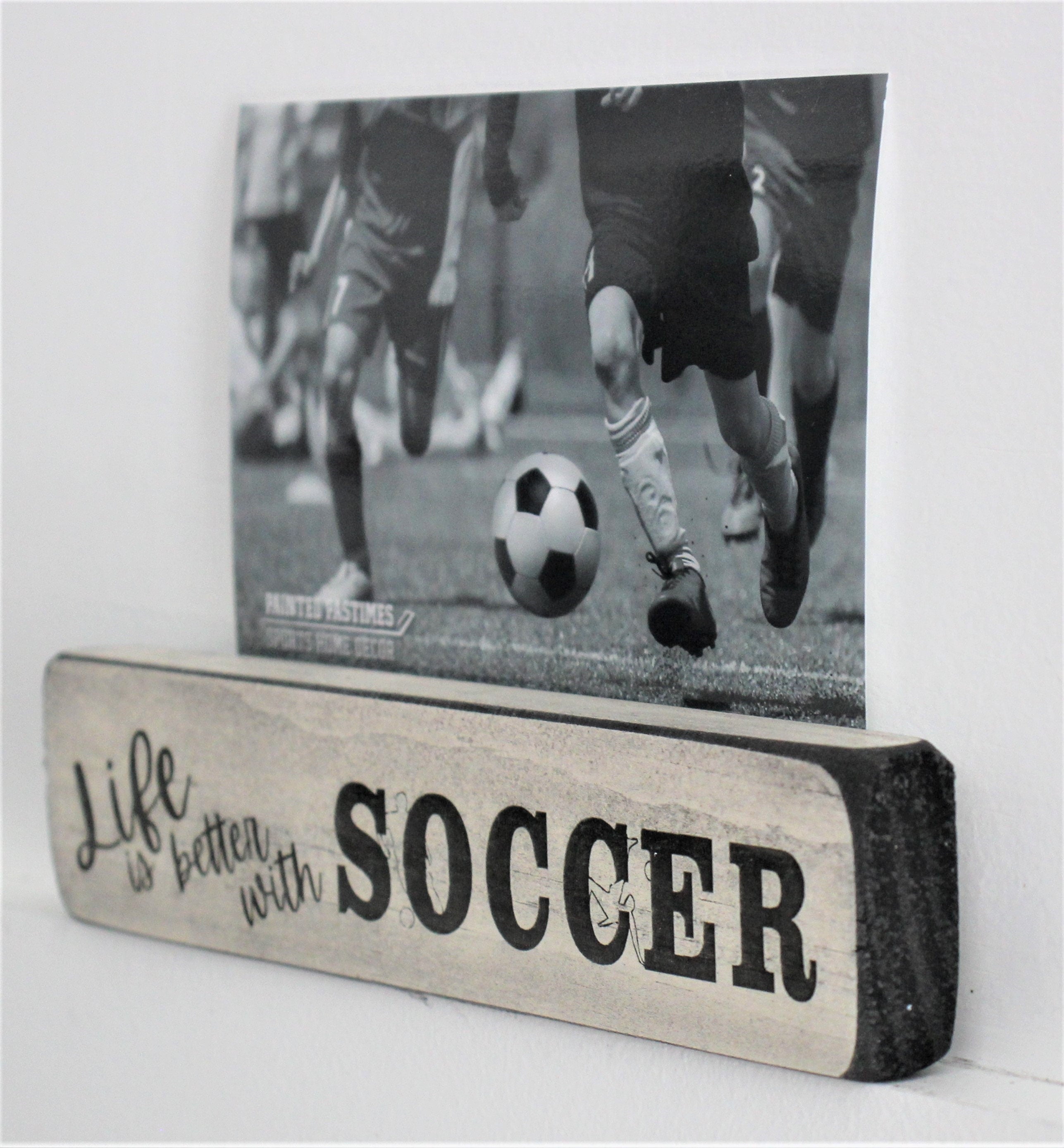 Soccer Ornament: Laser Cut Wood, Black & White