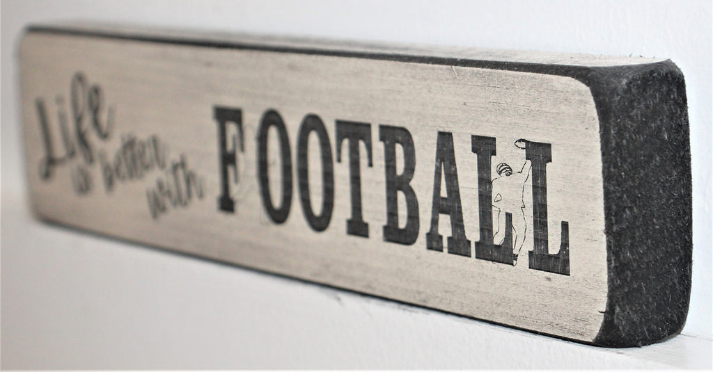 Football Ornament: Laser Cut Wood, Coach or Player Gift