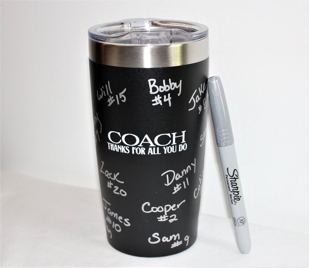 Personalized Team Manager Tumbler: Team Signing Gift