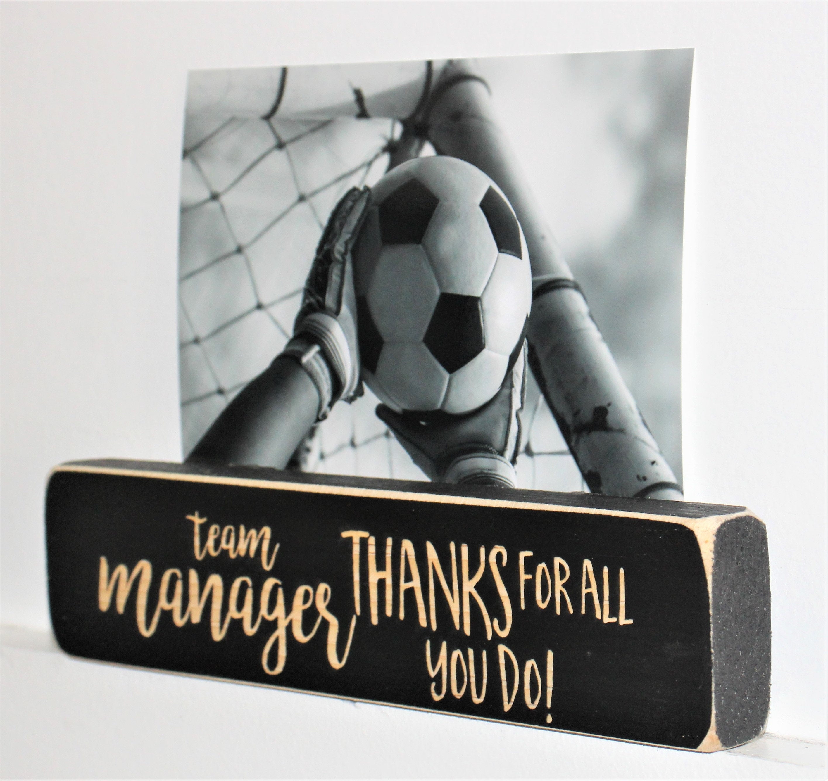 Team Mom Photo Display: Laser Cut Wood Sports Picture Frame
