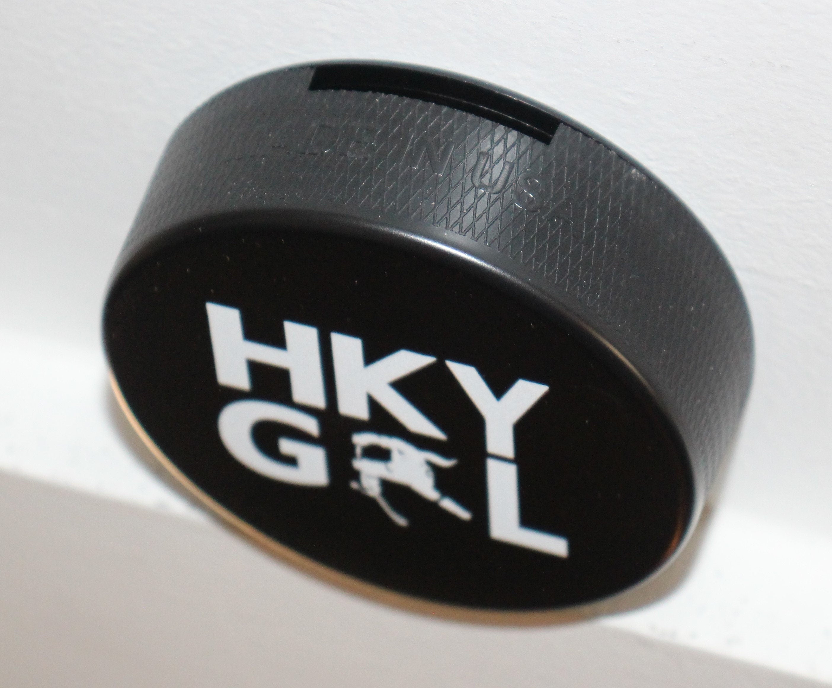 Hockey Girl Puck Bank: Coin Piggy Bank, Tournament Gift
