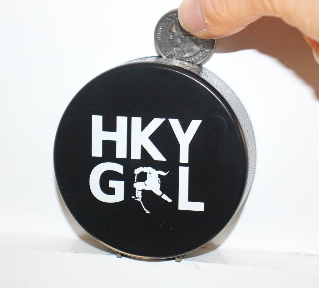 Hockey Puck Bank: Hockey Gift, Party Favor