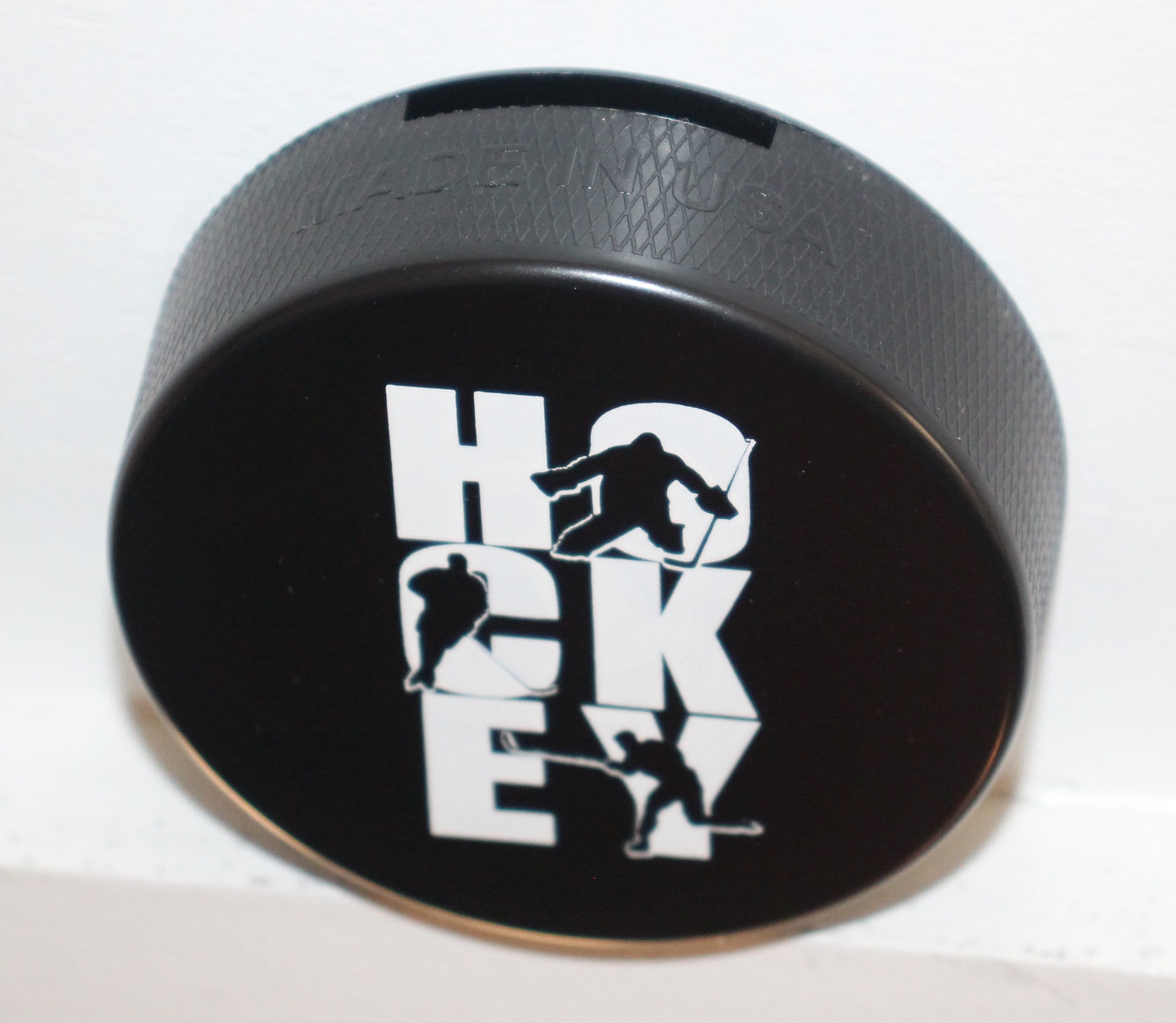 Hockey Girl Puck Bank: Coin Piggy Bank, Tournament Gift
