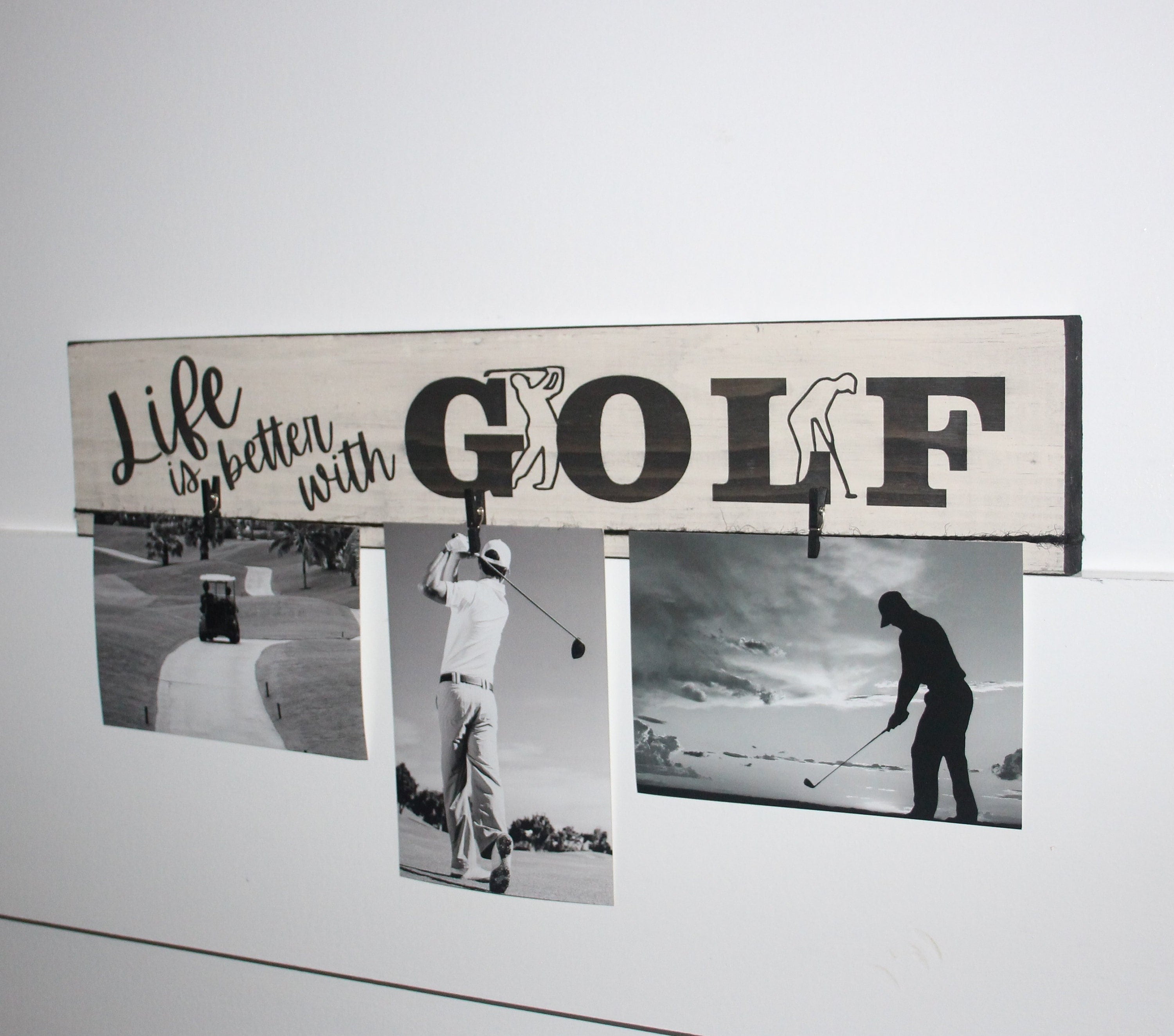 Golf Photo Display: Golfer Gift, Man Cave Decor
