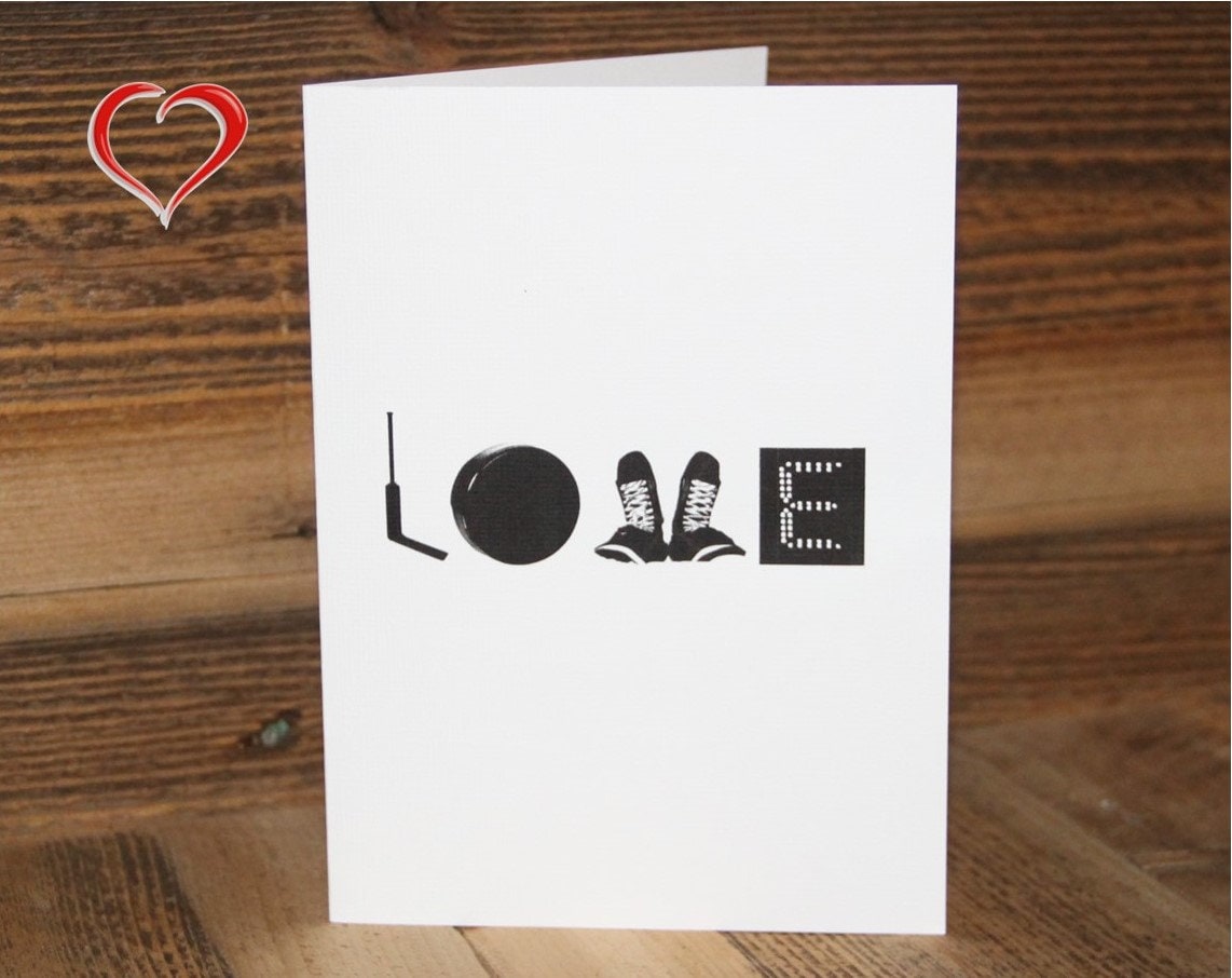 Hockey Greeting Card: LOVE