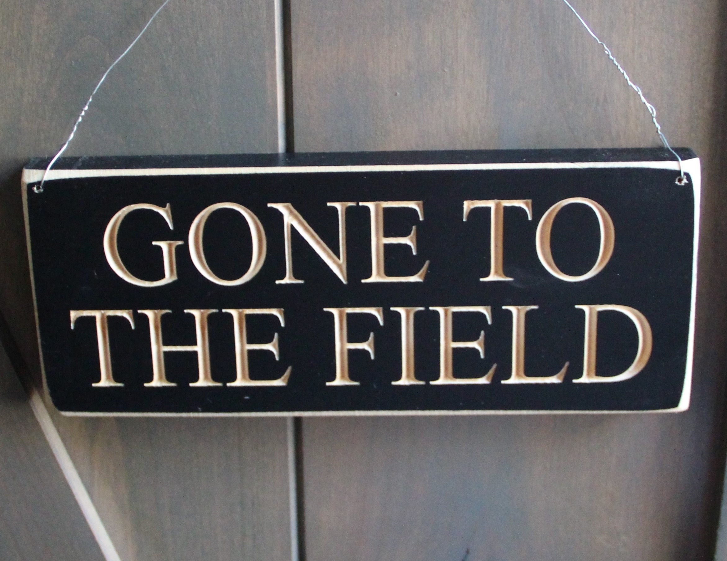 Gone to the Field Sign Lacrosse, Soccer, Baseball, Softball Gift