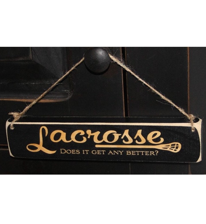 Lacrosse Wood Ornament, Sports Home Decor