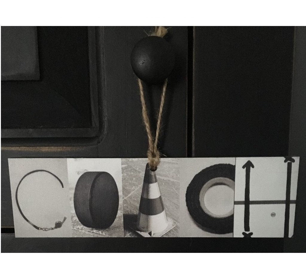 Hockey Coach Gift: Photo Letter Sign