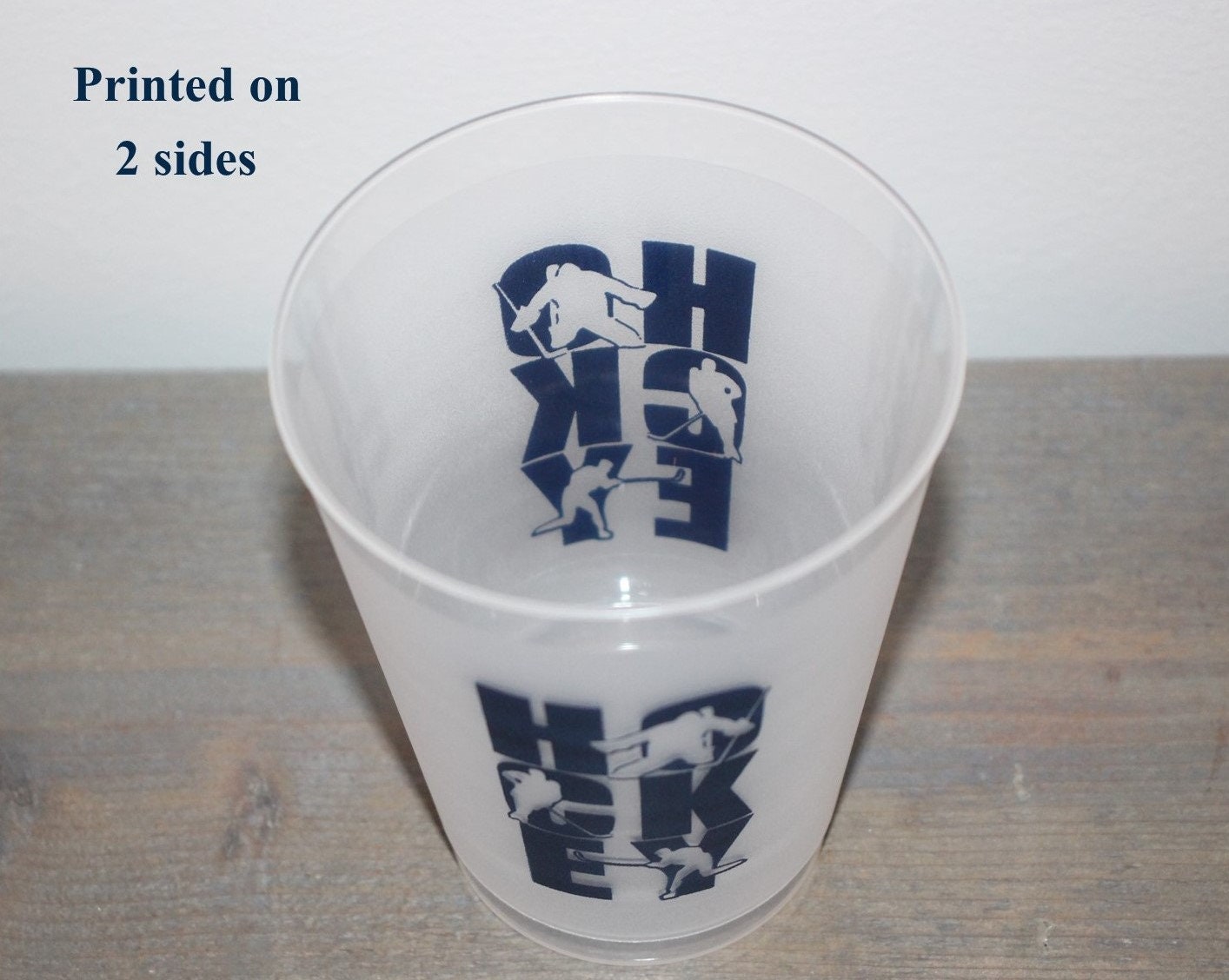 Hockey Party Cups: Frosted Plastic, Team Party Favor