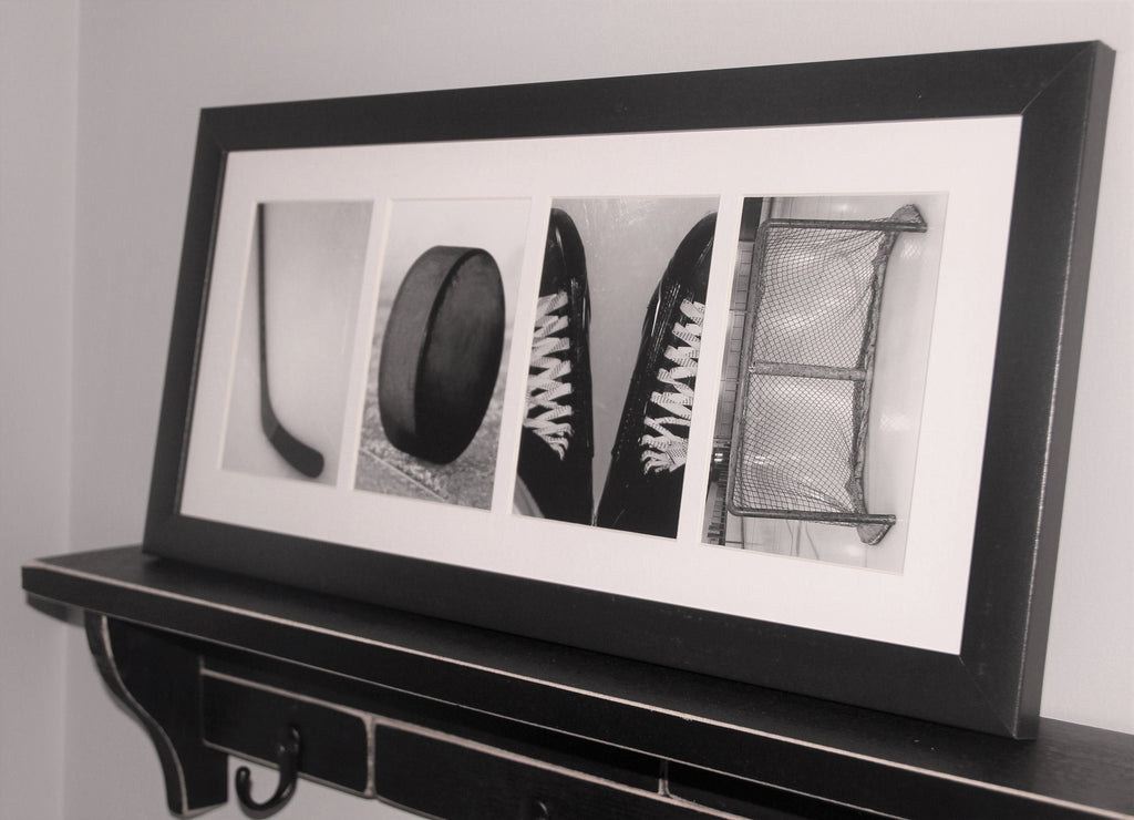 Hockey LOVE Photo Montage Frame: Hockey Mom/Girl Gift, Room Decor (9.5" x 20")