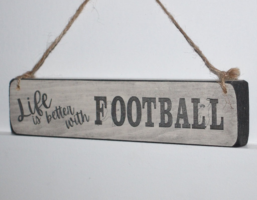 Football Ornament: Laser Cut Wood, Coach or Player Gift
