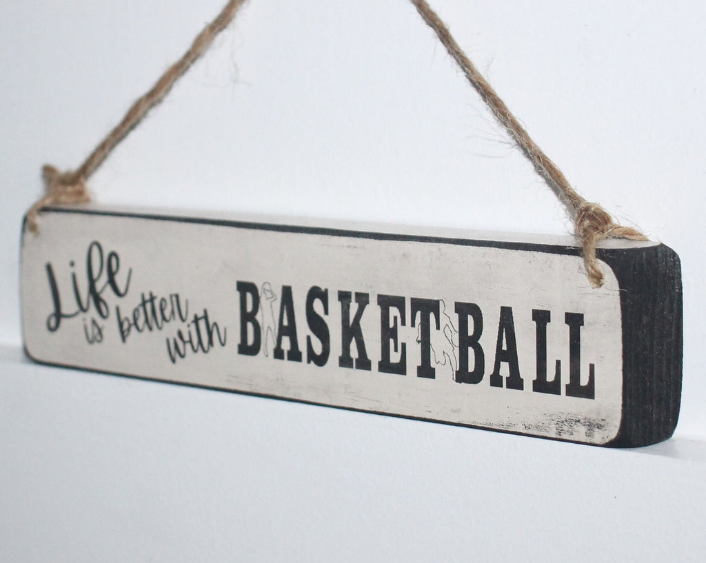 Basketball Ornament, Wood Sign, Christmas Gift for Player, Fan, Coach, Mom or Dad