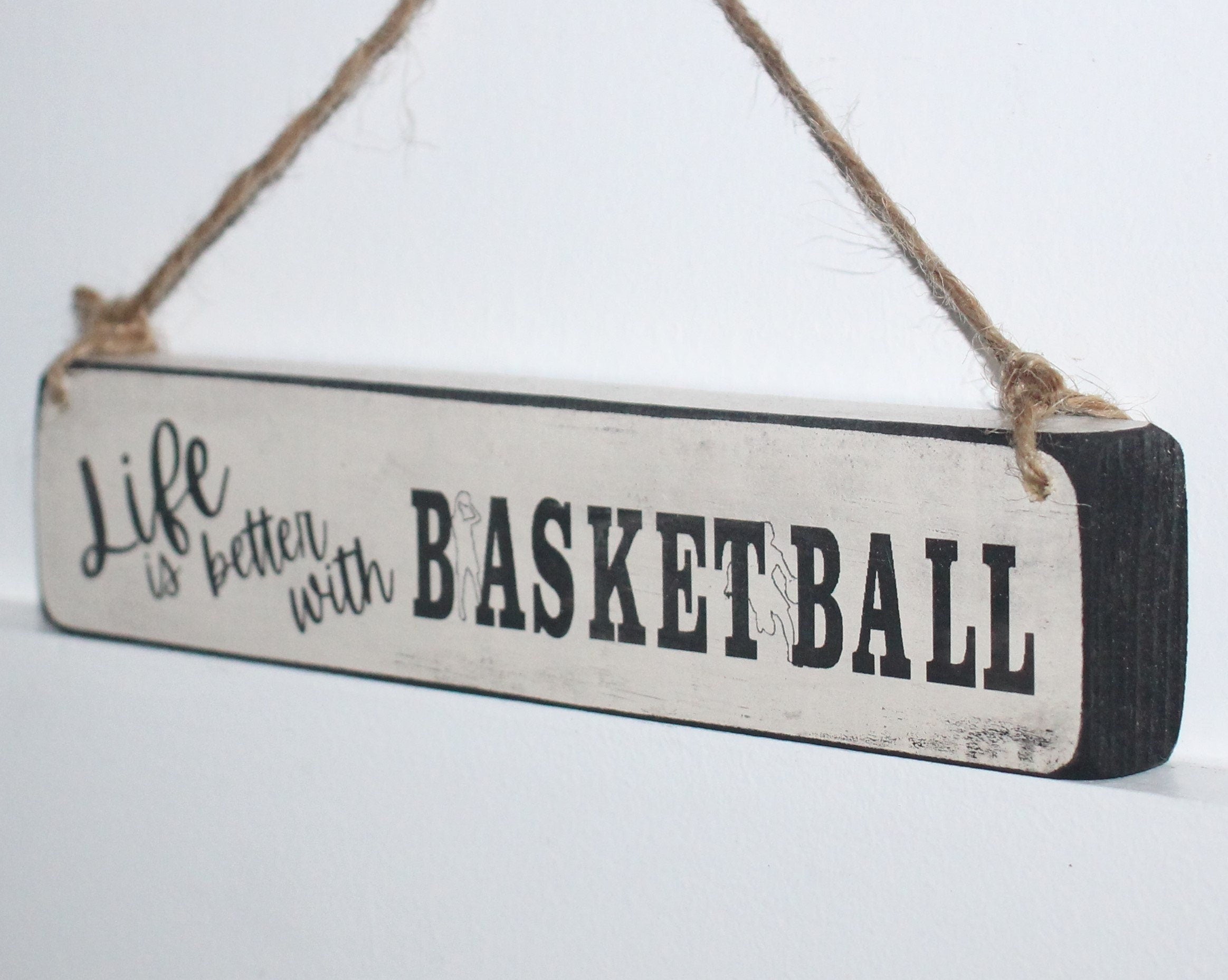 Basketball Ornament, Wood Sign, Christmas Gift for Player, Fan, Coach, Mom or Dad