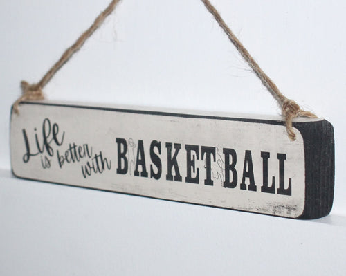 Basketball Ornament, Wood Sign, Christmas Gift for Player, Fan, Coach, Mom or Dad