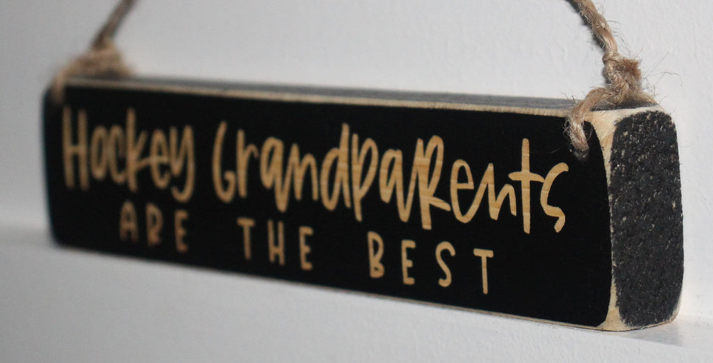 Hockey Grandparents Wood Sign, Hockey Gift from Grandkid