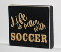 Soccer Ornament: Wood Soccer Sign, Christmas Decor