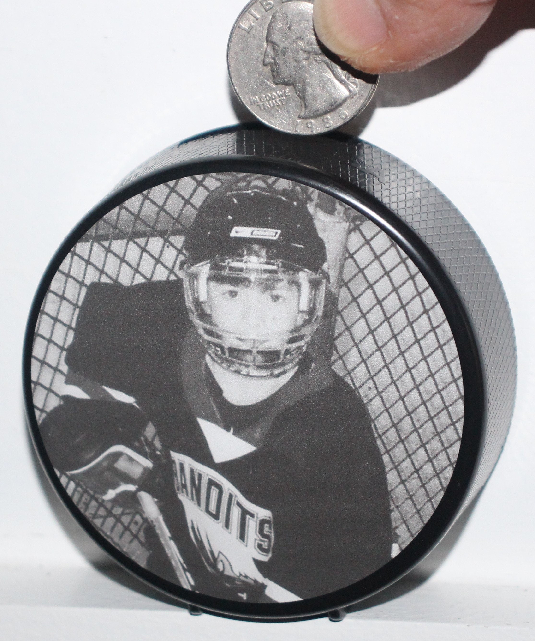 Hockey Goalie Puck Bank: Personalized Hockey Gift