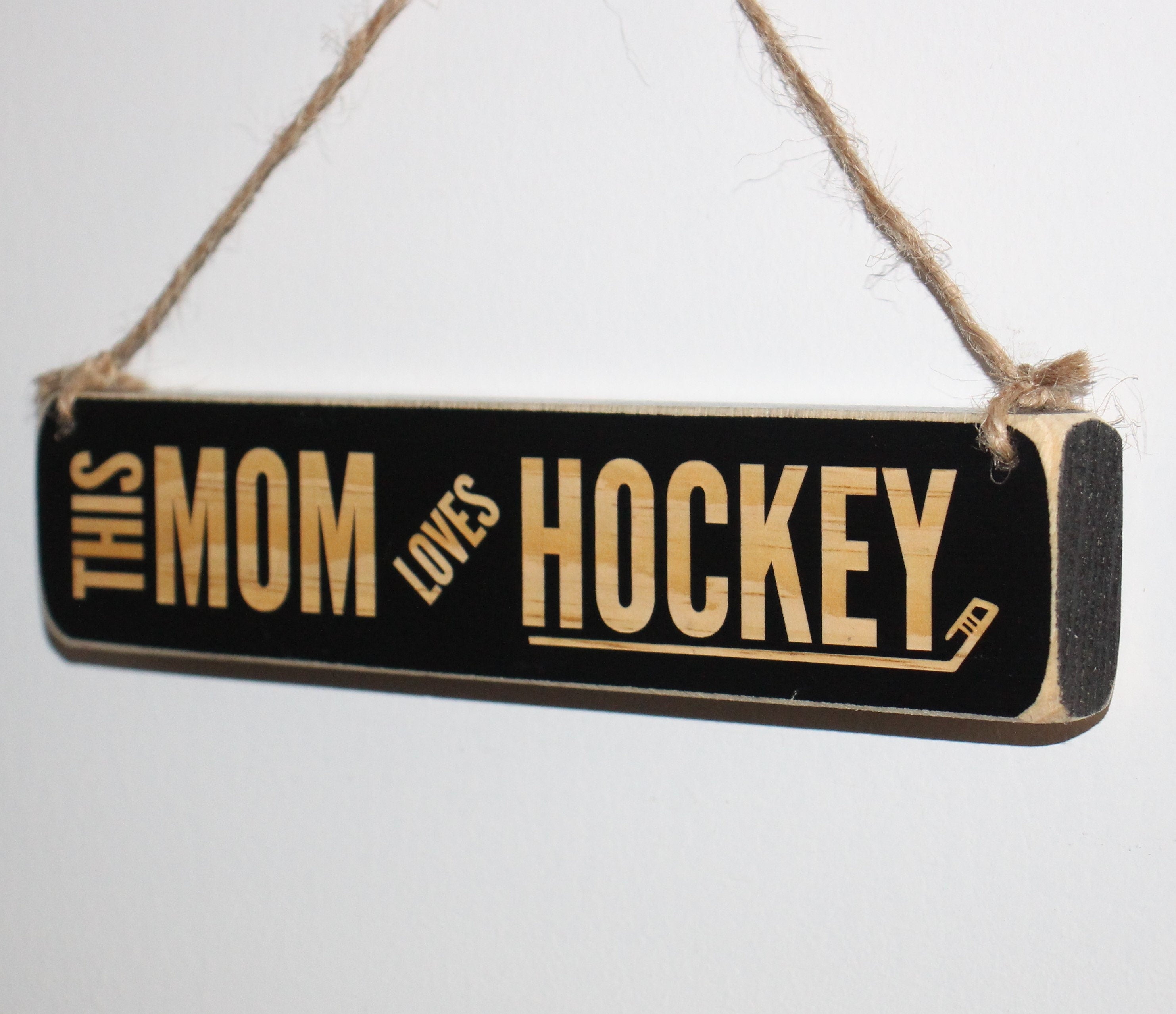 Hockey Mom Gift: Laser Cut Wood Sign, Photo Display, or Ornament
