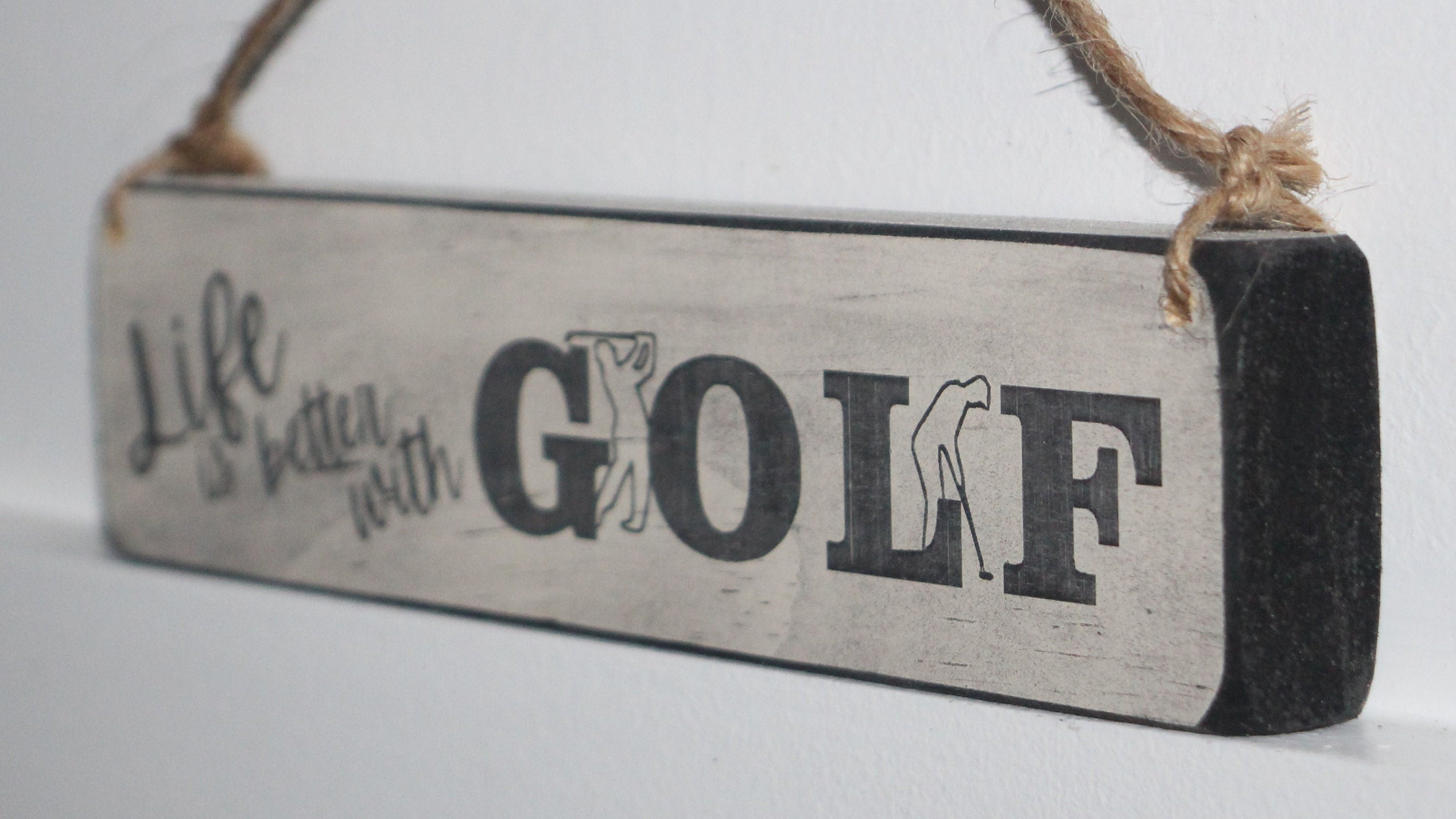 Golf Ornament, Golf Coach Gift, Man Cave Wood Sign