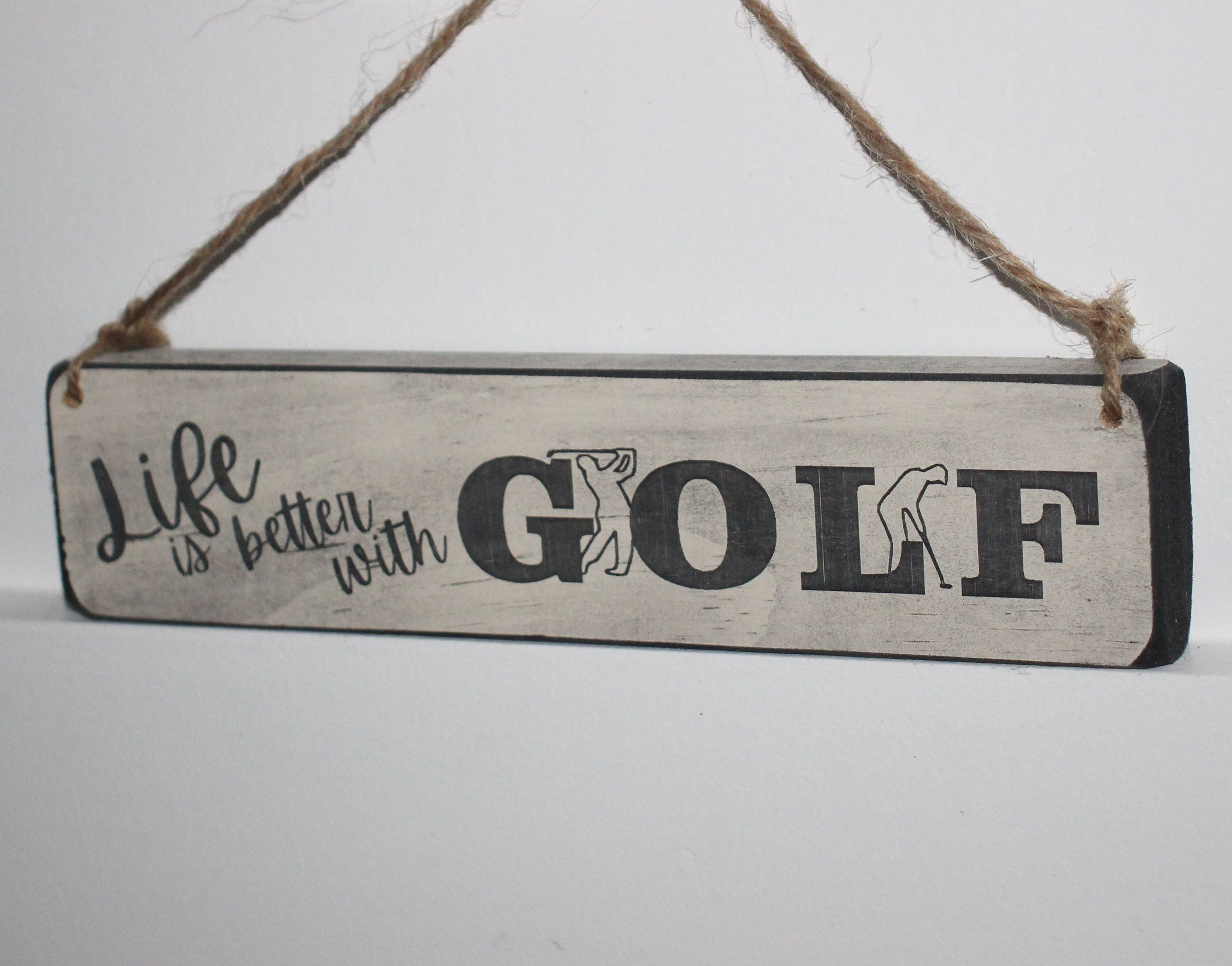 Golf Ornament, Golf Coach Gift, Man Cave Wood Sign