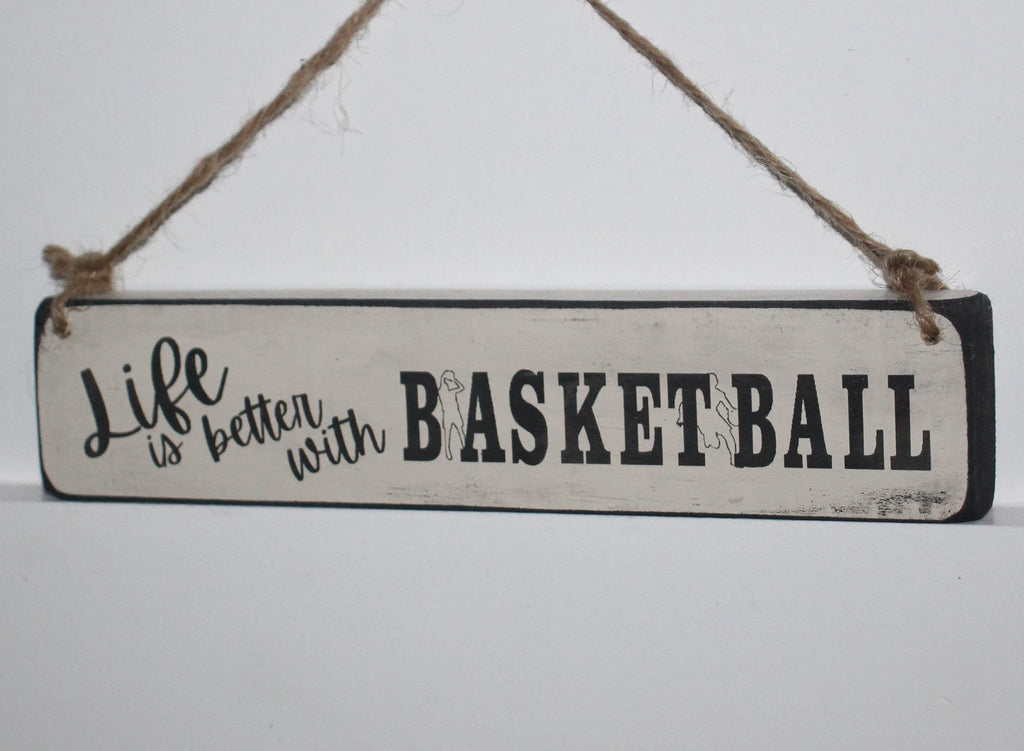 Basketball Ornament, Wood Sign, Christmas Gift for Player, Fan, Coach, Mom or Dad