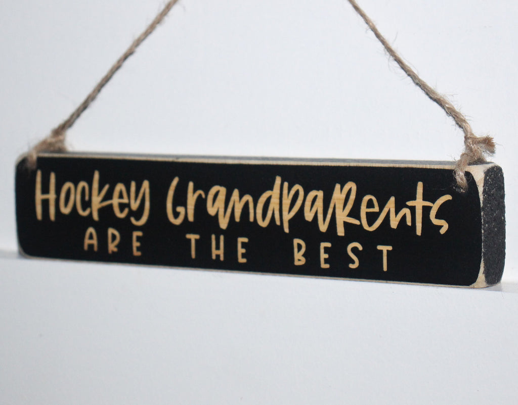 Hockey Grandparents Wood Sign, Hockey Gift from Grandkid
